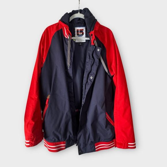 Burton Haze Red 10K Varsity Snowboard Ski Jacket Ballpoint Burner Red & Blue XL - Picture 6 of 12
